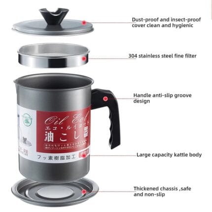 Stainless Steel Oil Storage Can with Filter